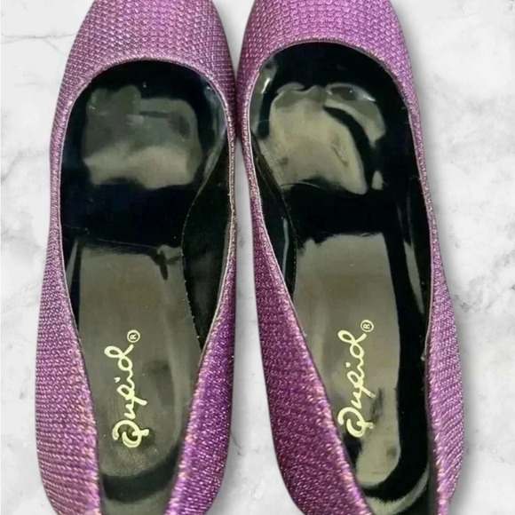 🆕Purple Heels with Stiletto Design and Shimmer - Picture 4 of 13